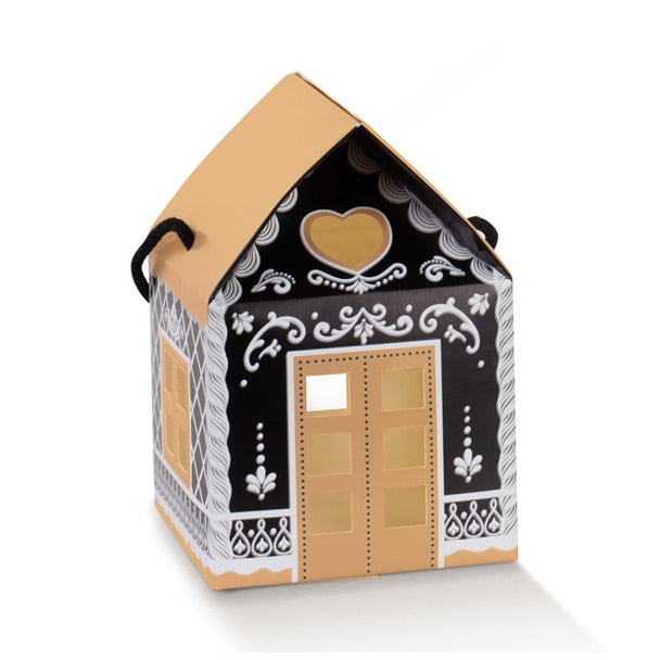 Caja cartón casita negro