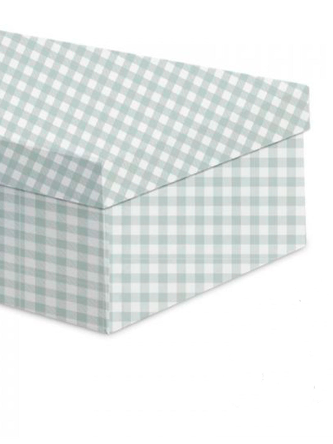 Cajas decoradas vichy verde agua