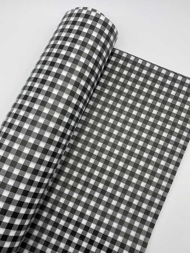 Papel seda cuadros negro