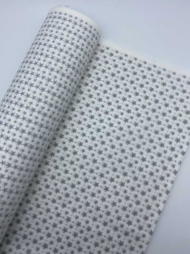 papel seda estrellas plata