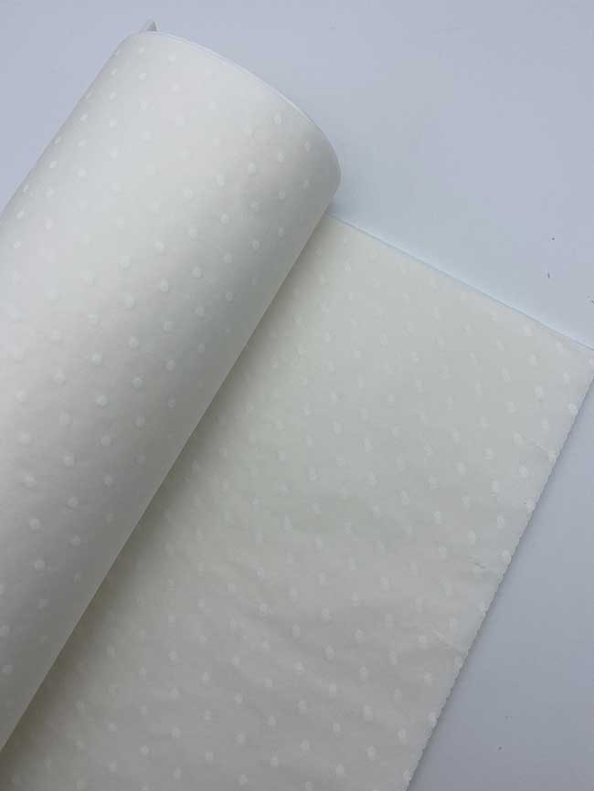 Papel seda topitos blanco