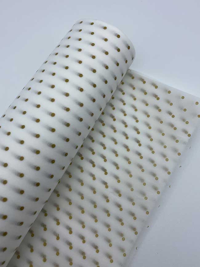 Papel seda topitos oro