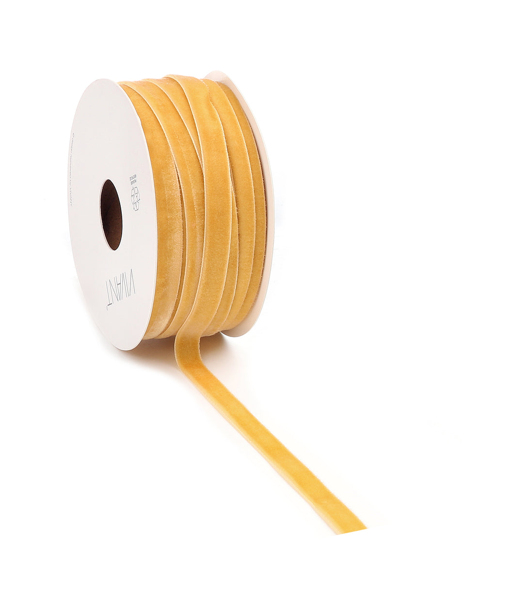 Cinta terciopelo amarillo oro