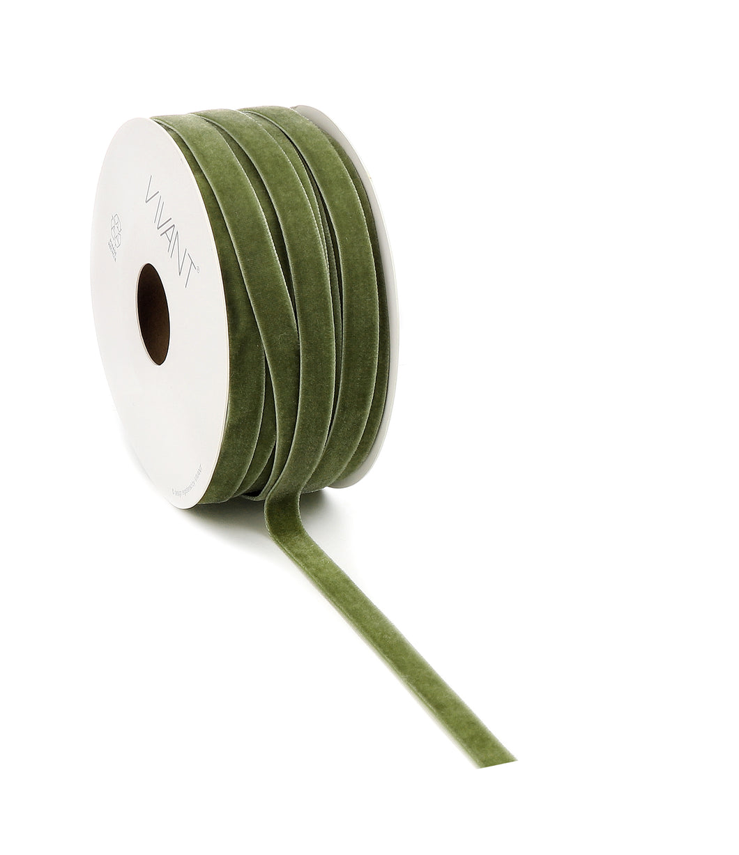 Cinta terciopelo verde oliva