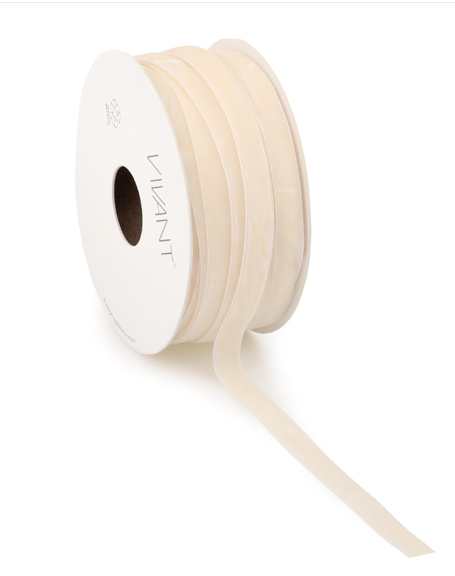 Cinta terciopelo crema