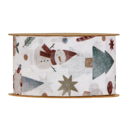 Cinta navidad muñeco de nieve