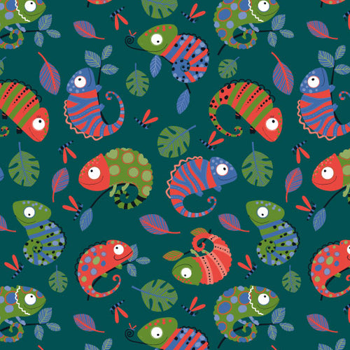 papel regalo infantil camaleon
