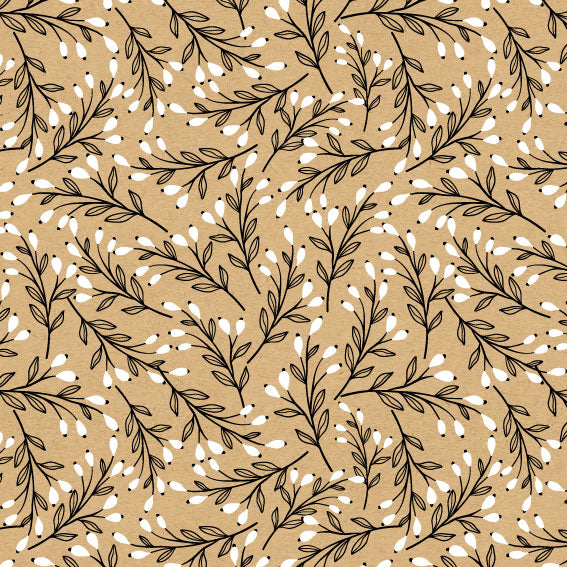 Papel de regalo kraft margaritas