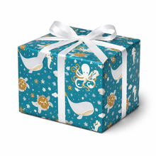 Papel de regalo infantil ballenas