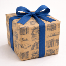 Papel de regalo kraft libros