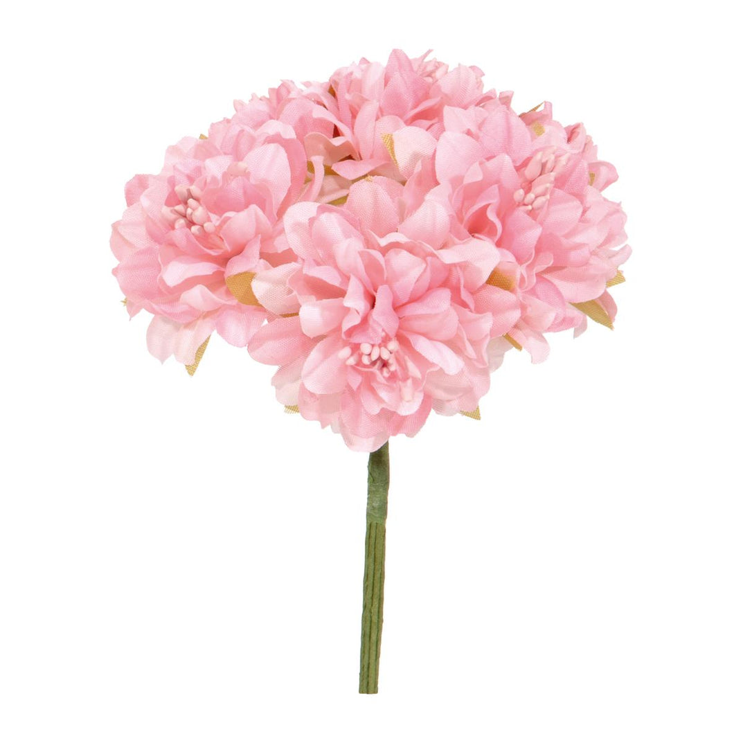 Ramillete de 6 dalias rosa claro