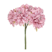 Ramillete de 6 dalias rosa oscuro