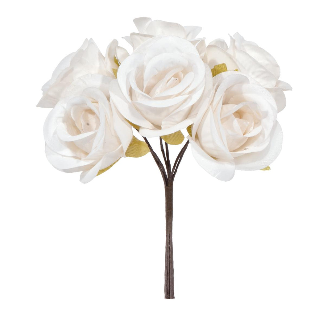 Ramillete de 6 rosas crema