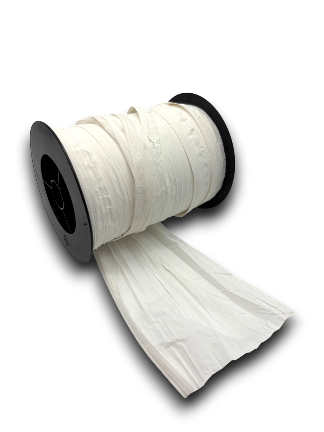 Cinta plástica ancha blanca
