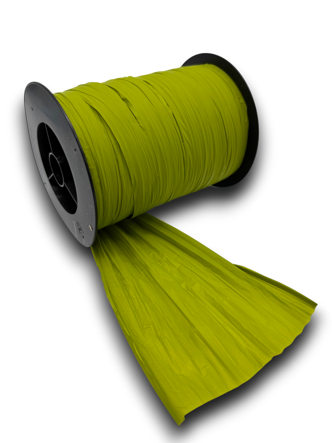 Cinta plástica ancha verde oliva