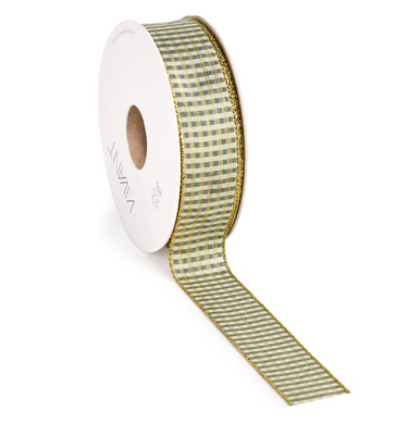 Cinta vichy con oro verde