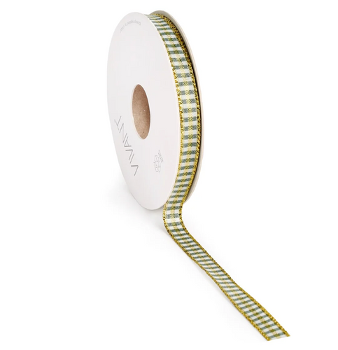 Cinta vichy con oro verde