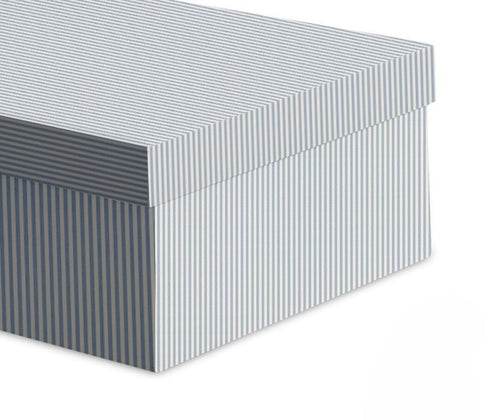 Cajas decoradas rayas azul