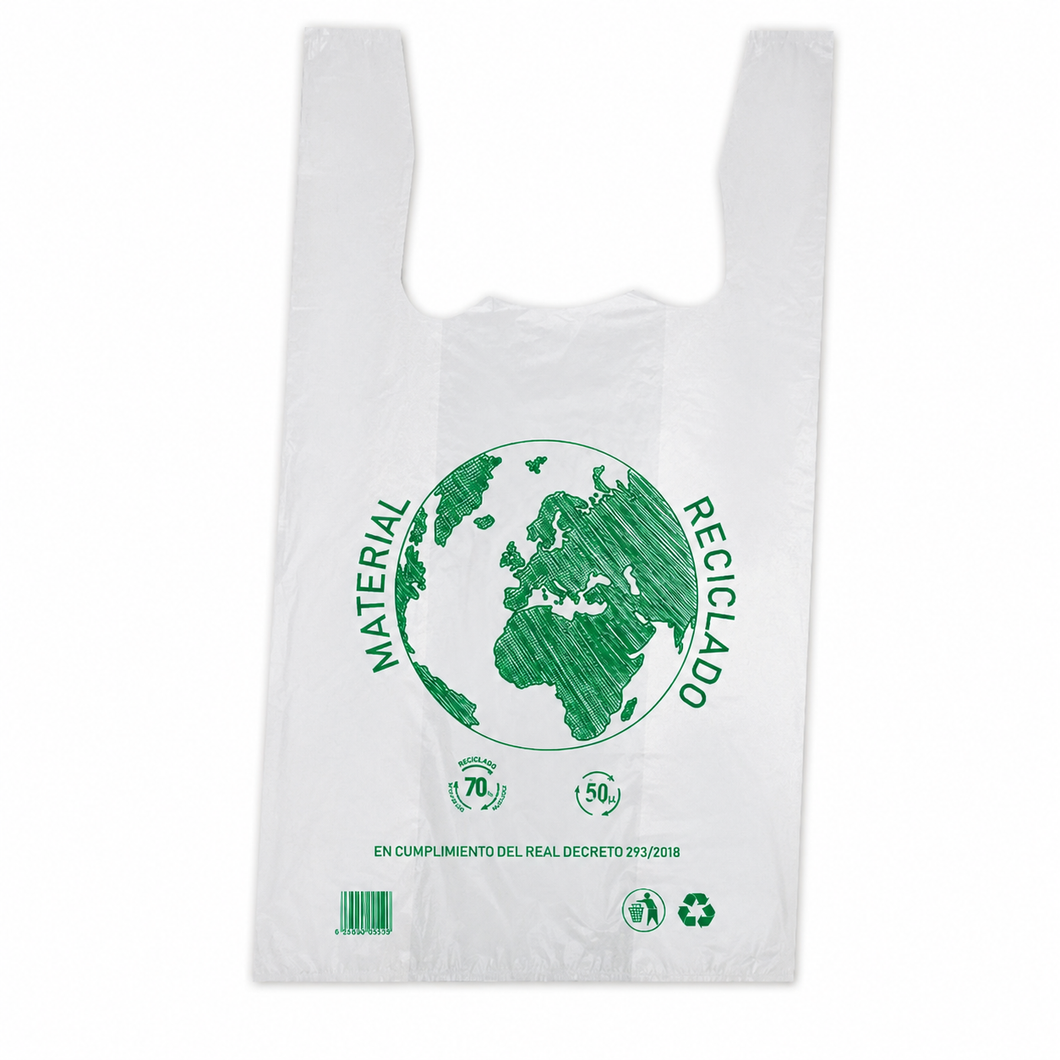 Bolsa de camiseta de polietileno