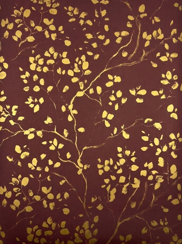 Papel de regalo hojas oro