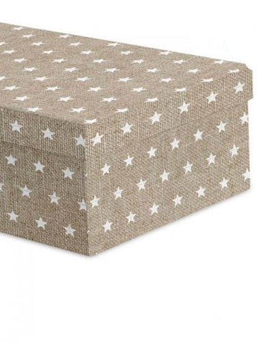 Cajas decoradas marrón estrellas