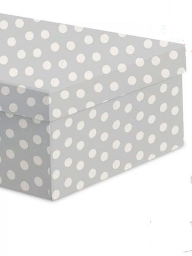 Cajas decoradas topos gris