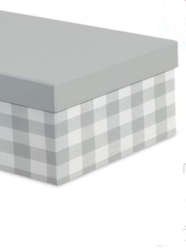 Cajas decoradas vichy gris