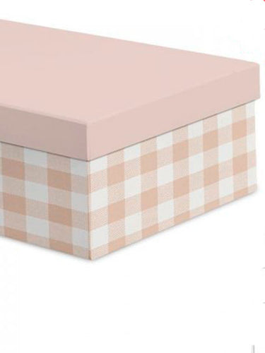 Cajas decoradas vichy rosa