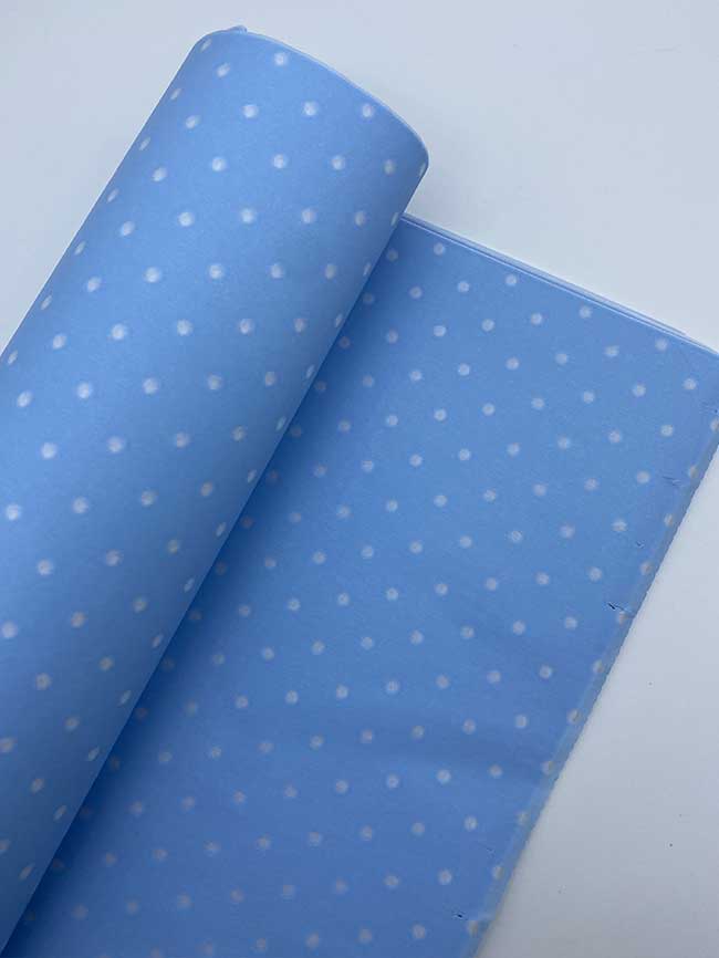 Papel seda azul topo blanco